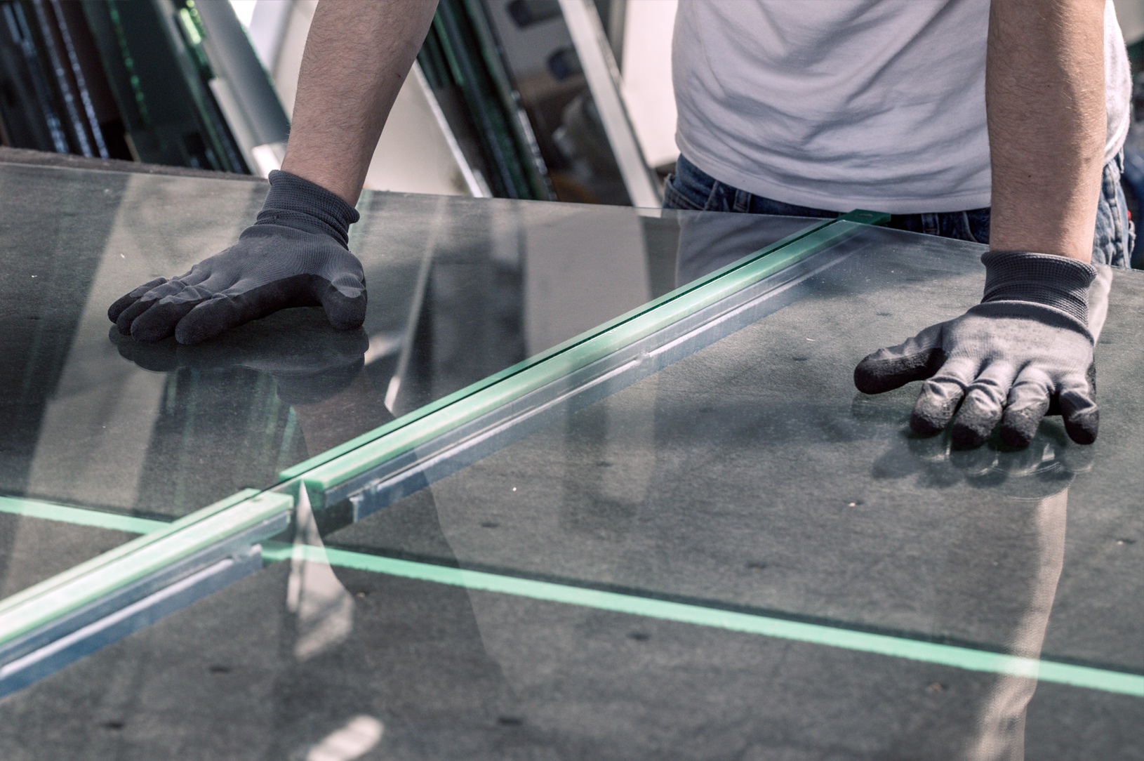 Glass Break Out on Cutting Table