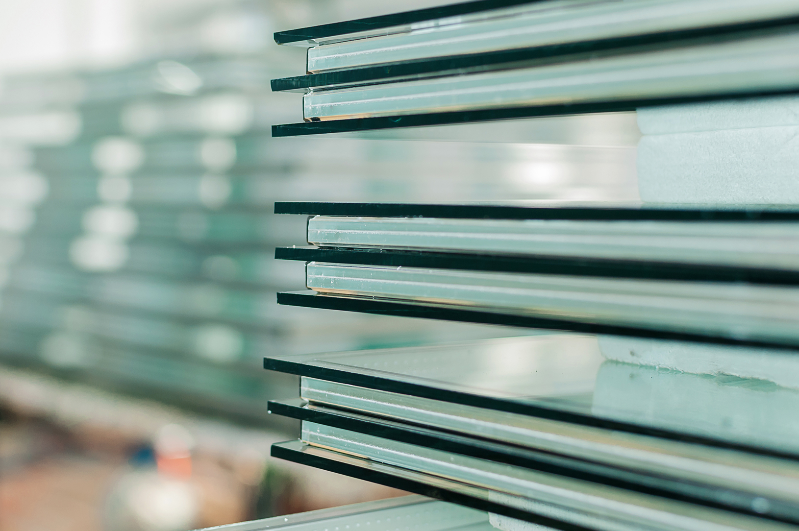 Glass and Aluminium Spacer Bars in Triple-Glazed Unit
